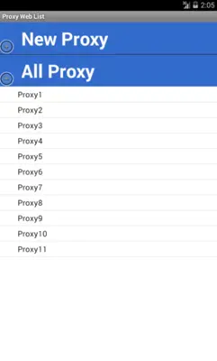 Proxy Web List android App screenshot 1